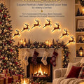 Christmas Wooden Reindeer Sleigh Decoration Set with Lights