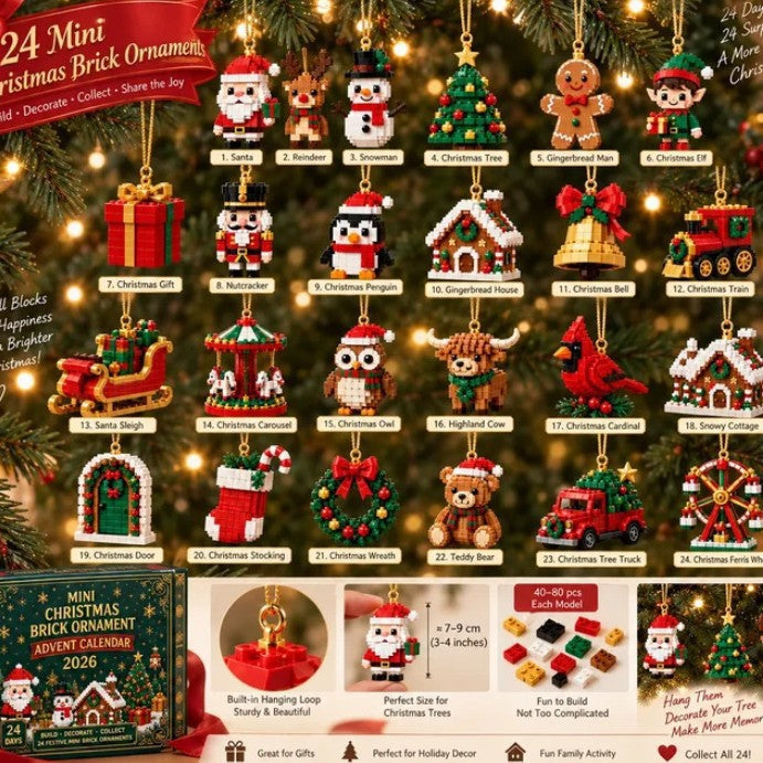 2026 Christmas Brick Advent Calendar 24 Days Countdown Building Kit