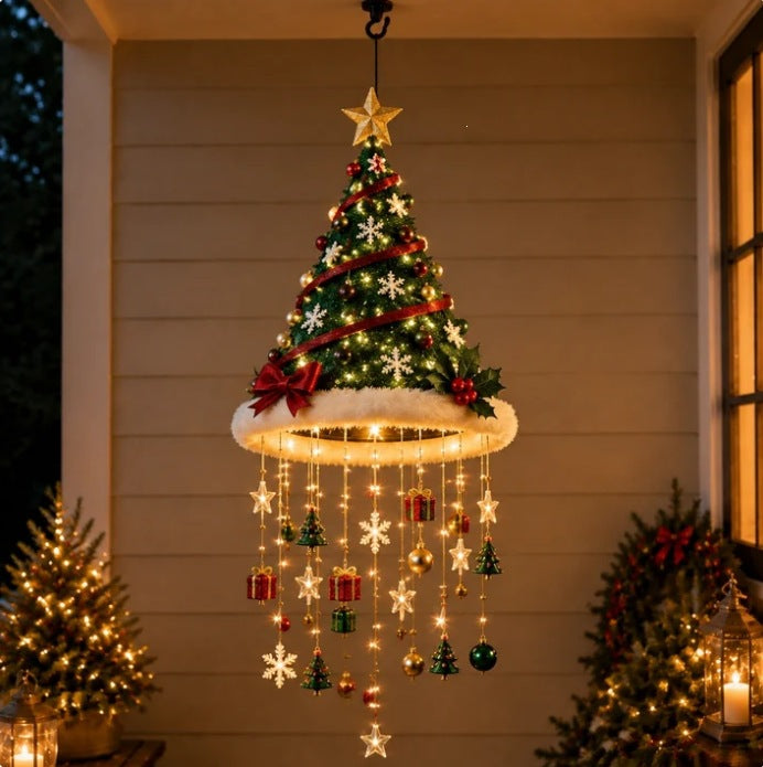 New Product Xmas Hanging Hat Decor Lamp Christmas Hat Pendant Light