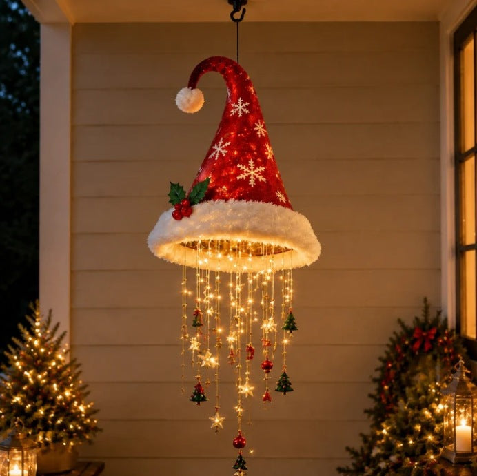 New Product Xmas Hanging Hat Decor Lamp Christmas Hat Pendant Light