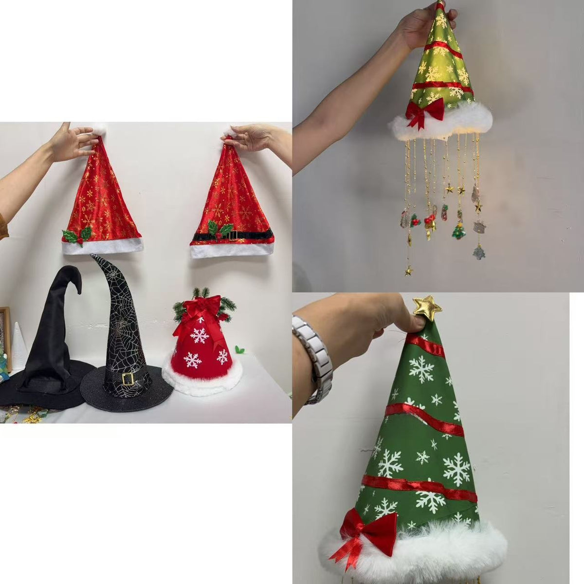 New Product Xmas Hanging Hat Decor Lamp Christmas Hat Pendant Light