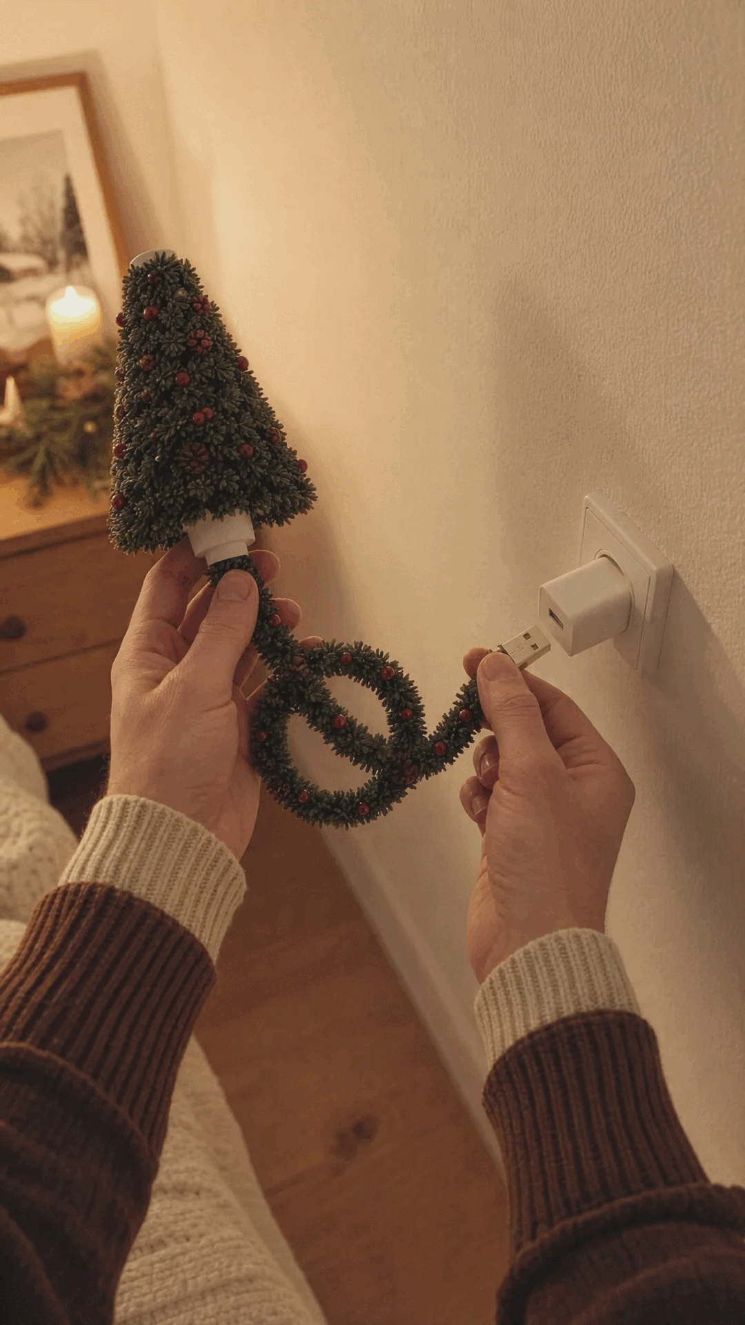 Christmas Projector Light USB-Powered Holiday Decoration