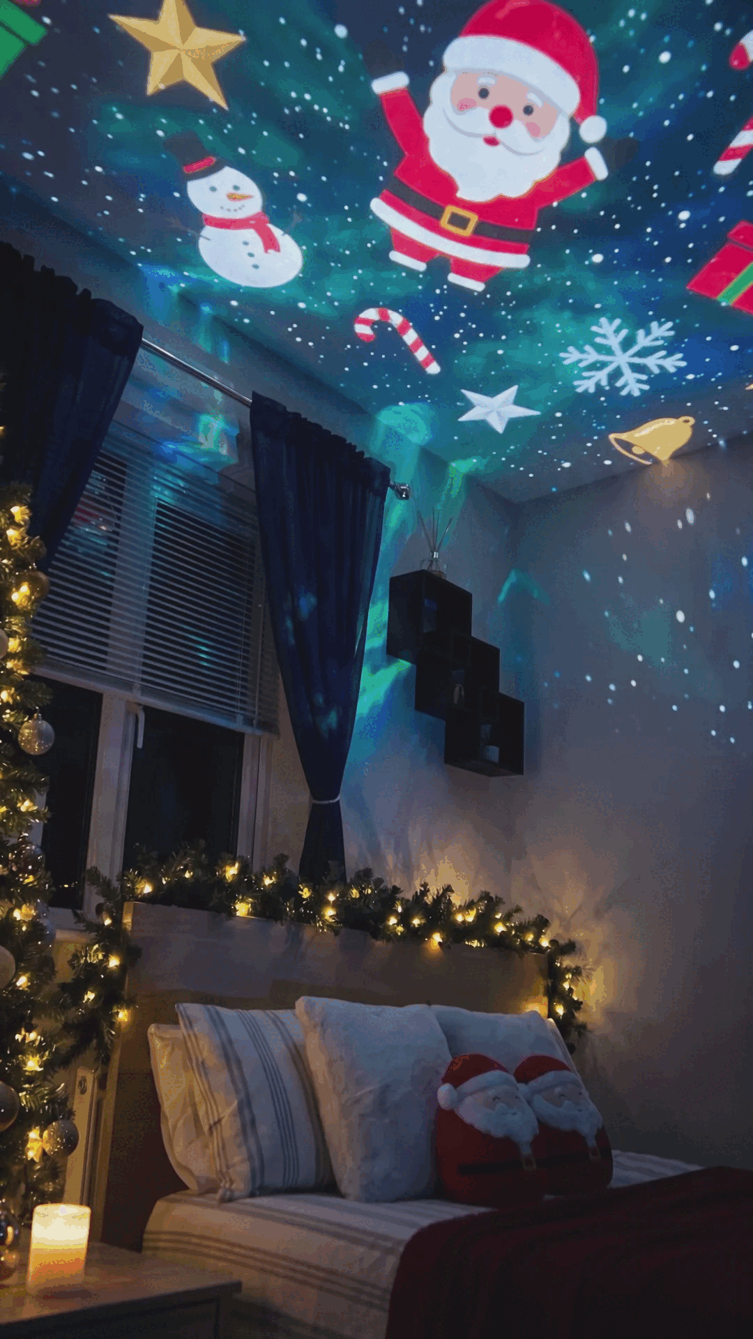 Christmas Projector Light USB-Powered Holiday Decoration